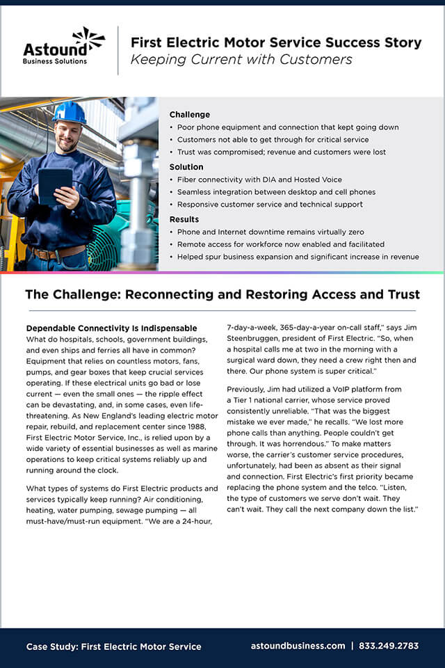 First Electric Motor Service Success Story cover image