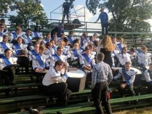 band teacher talking to the band