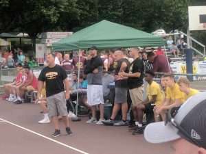 mens outdoor basketball game