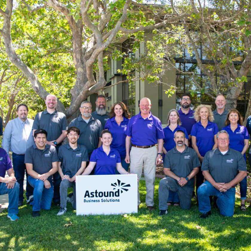 Astound Central Coast Team Photo outside the office