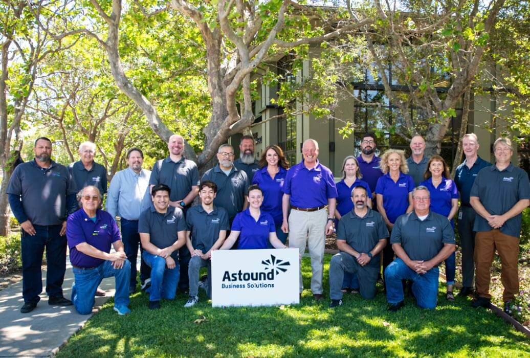 Astound Central Coast Team Photo outside the office