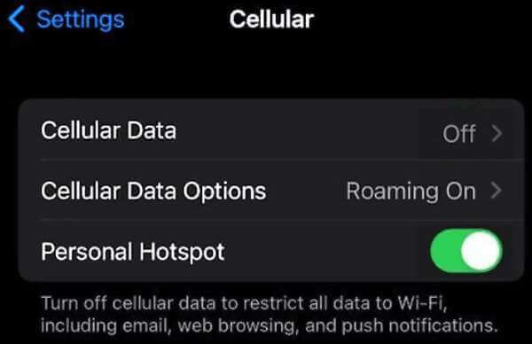 Turn on hotspot iOS