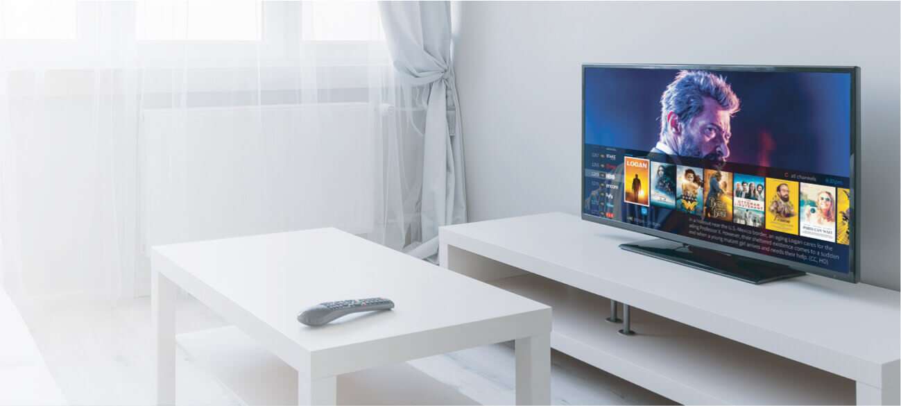 Television with channel select screen