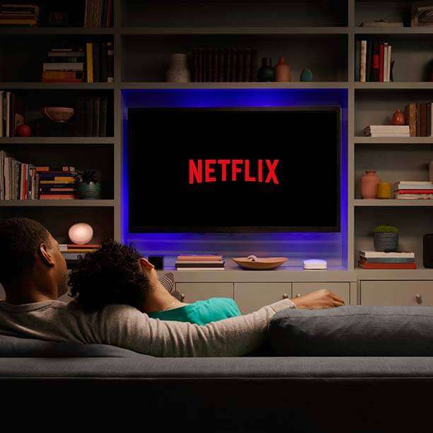 Couple watching Netflix
