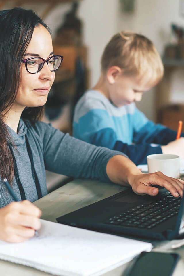 student on laptop