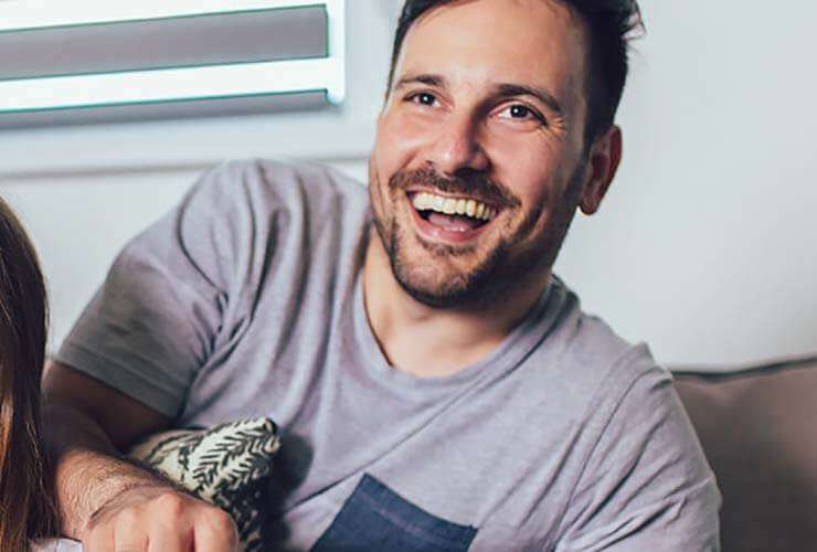 Man laughing