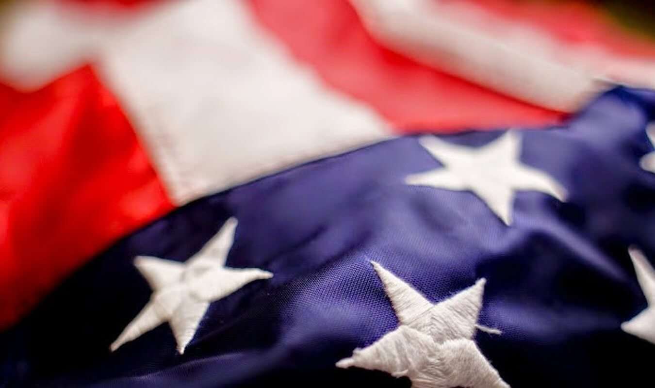 folded american flag