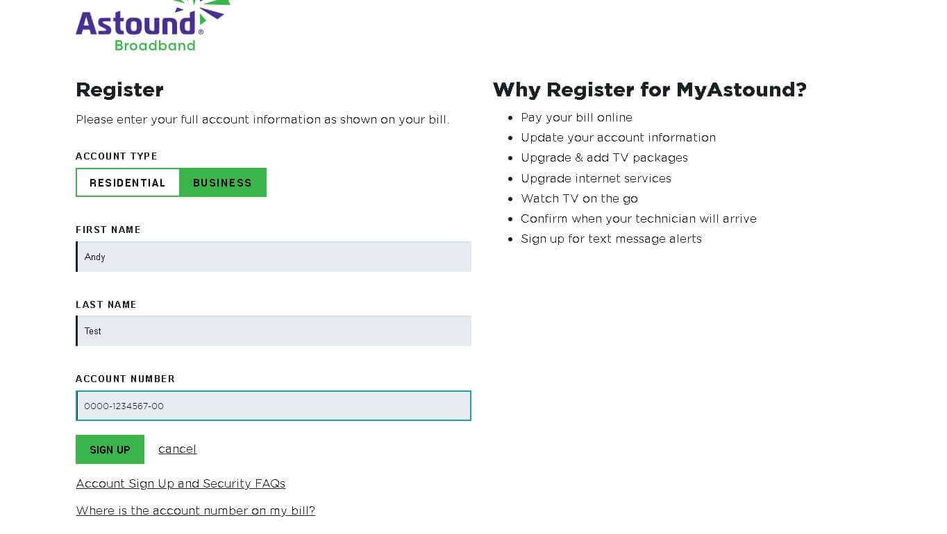 Register Account