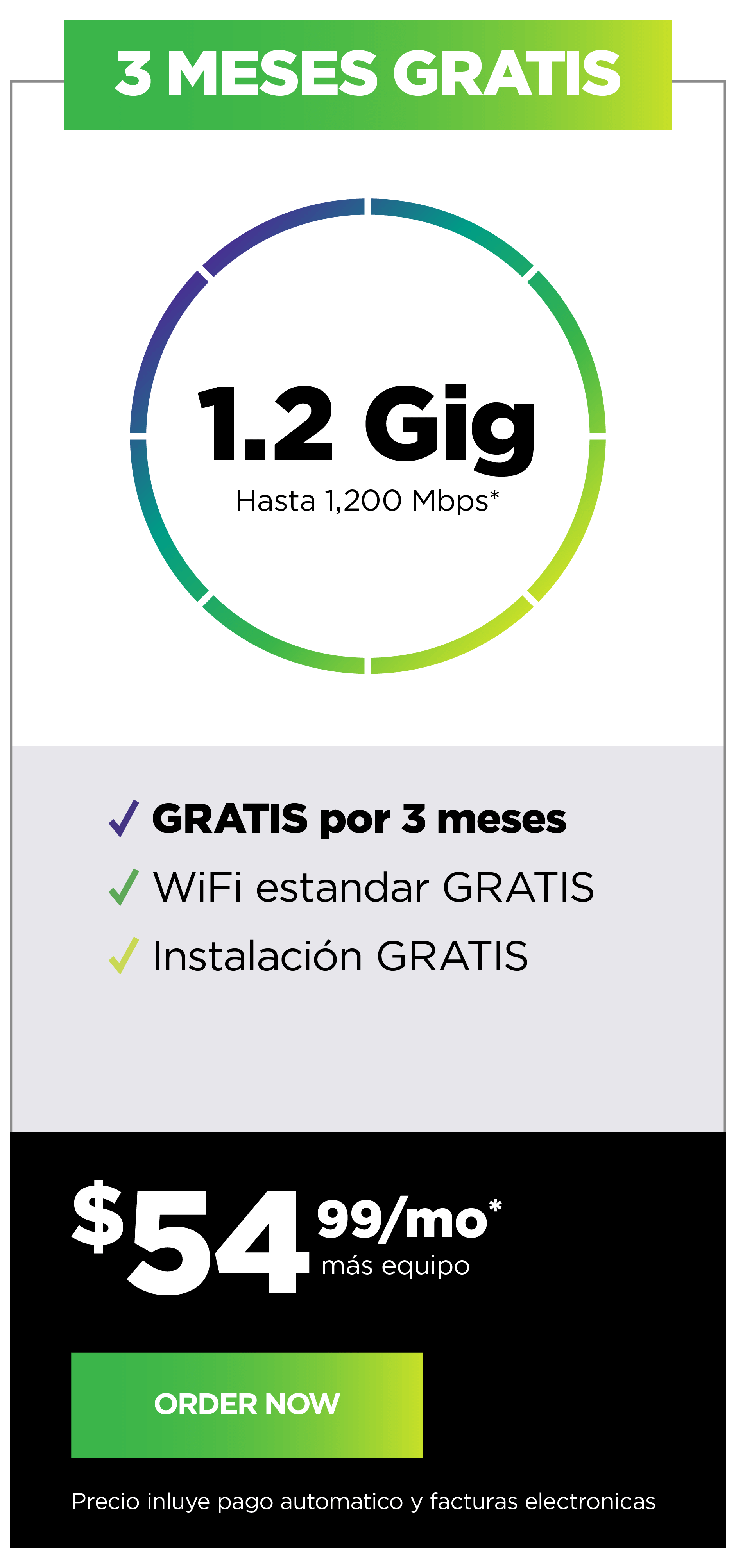 1.2 Gig deal in Spanish