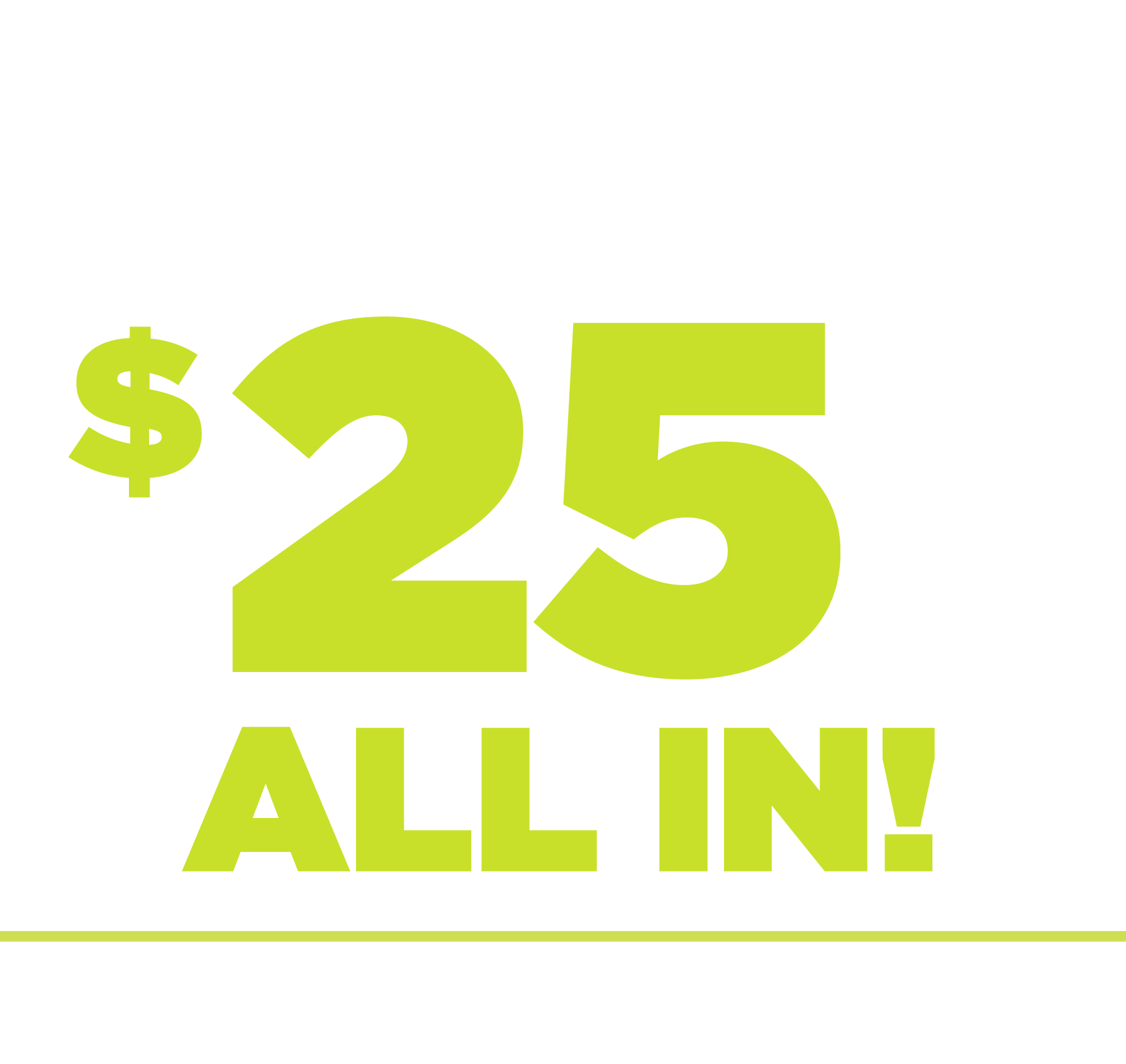 Internet starting at $25 All in! 2-year price lock.