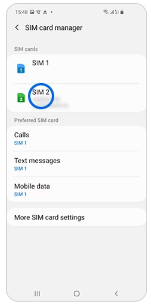 Android choose which SIM