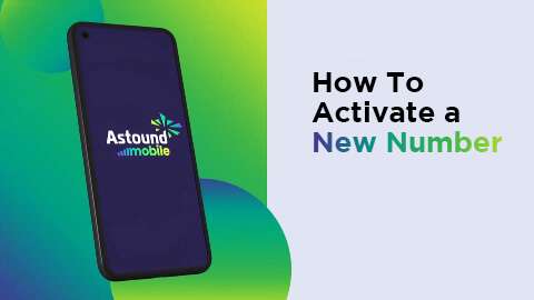How to Activate a New Number video screen