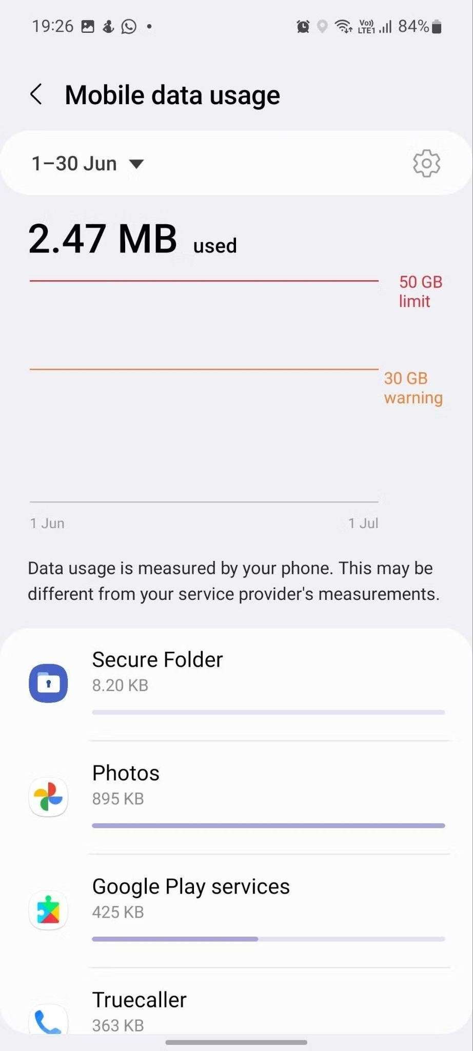 find mobile data Samsung step 4