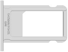 iPhone also lists the IMEI number on the SIM tray if there is a tray.