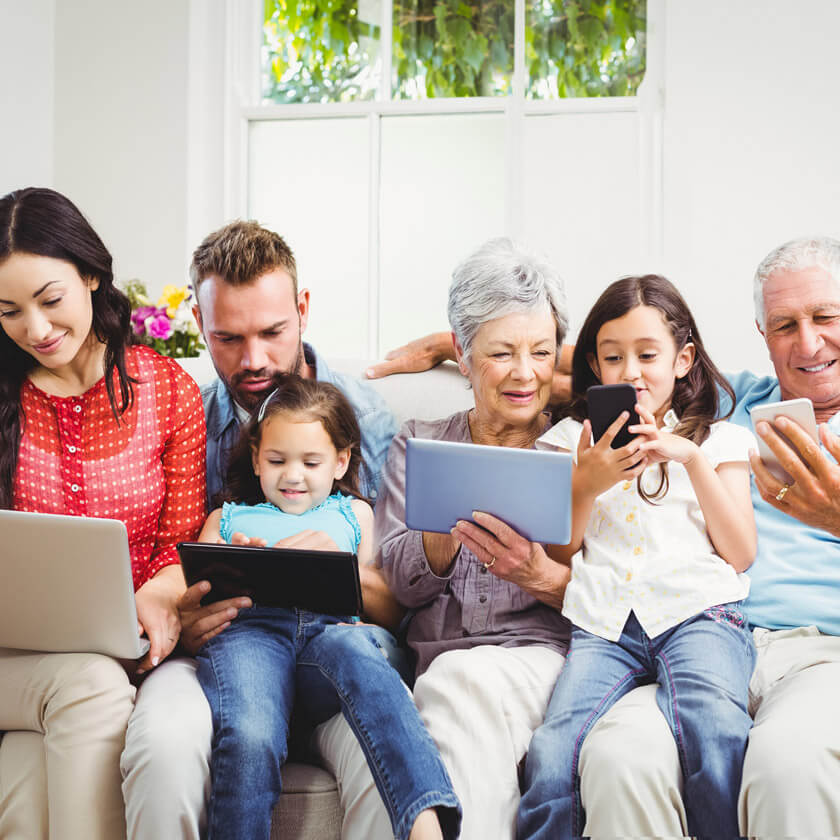 1200 Mbps - multigenerational family on many different devices simultaneously