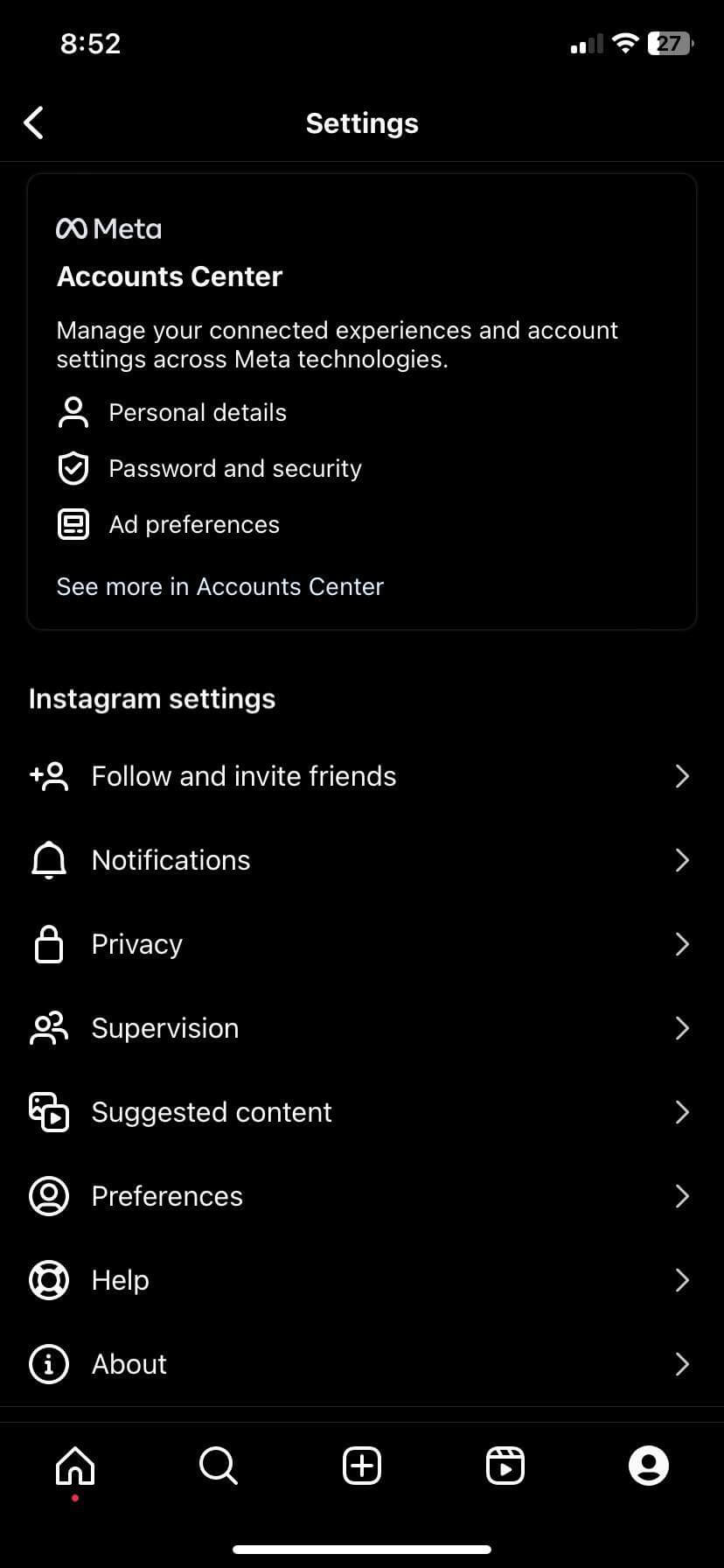 security settings instagram img4
