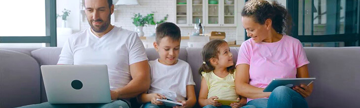Family streams together on their own devices