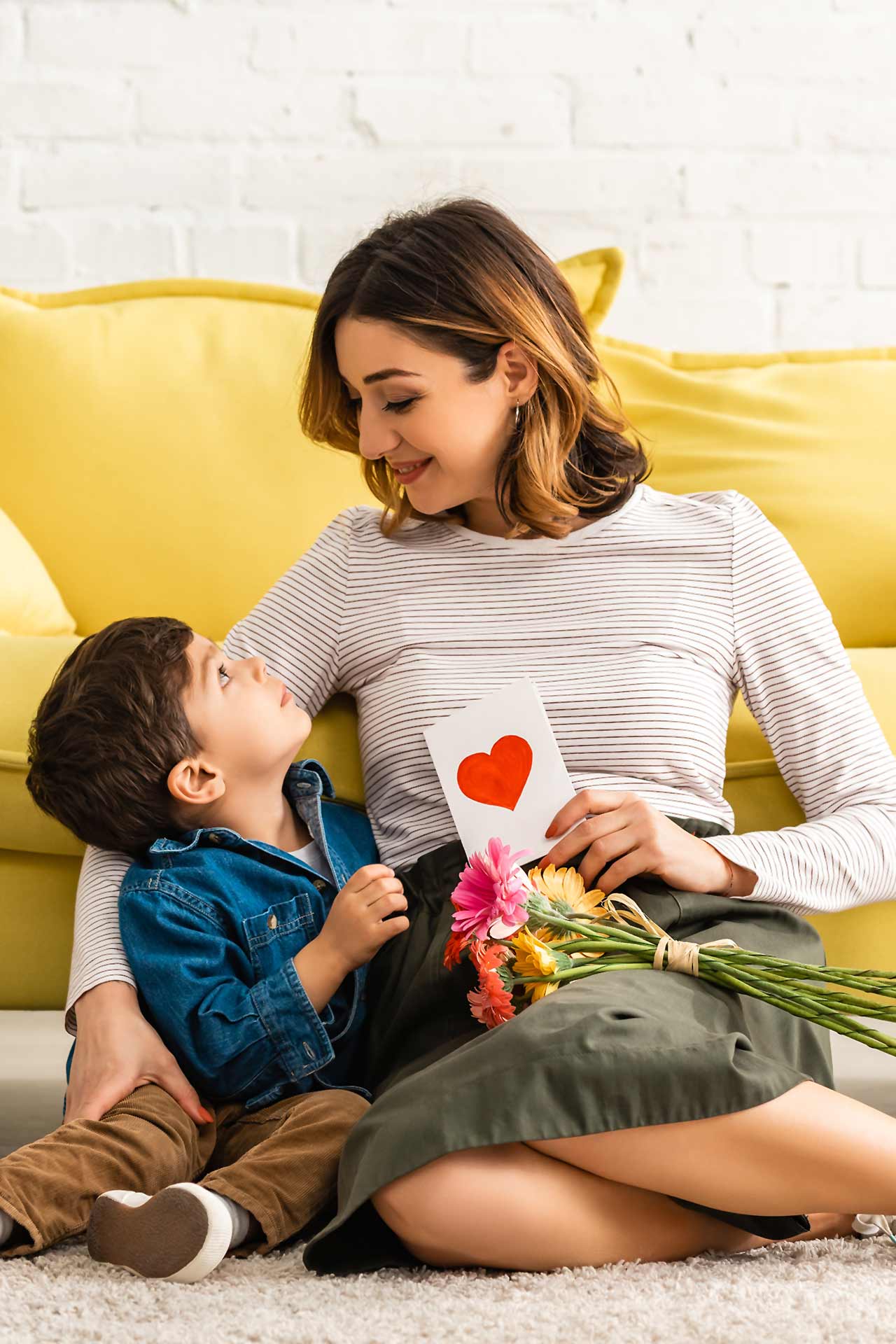 Son gives his Mom a Valentines Day heart