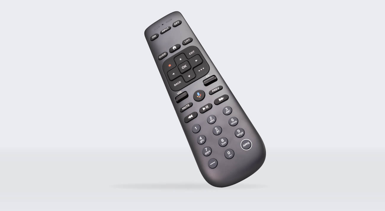 Gemini voice remote closeup