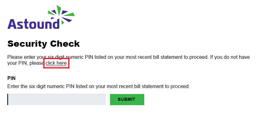 Security check PIN
